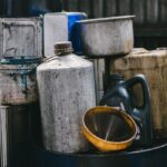 Black,Old,Used,Dirty,Motor,Oil,In,Garage,Liquid,Waste